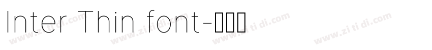 Inter Thin font字体转换 Inter Thin font字体转换